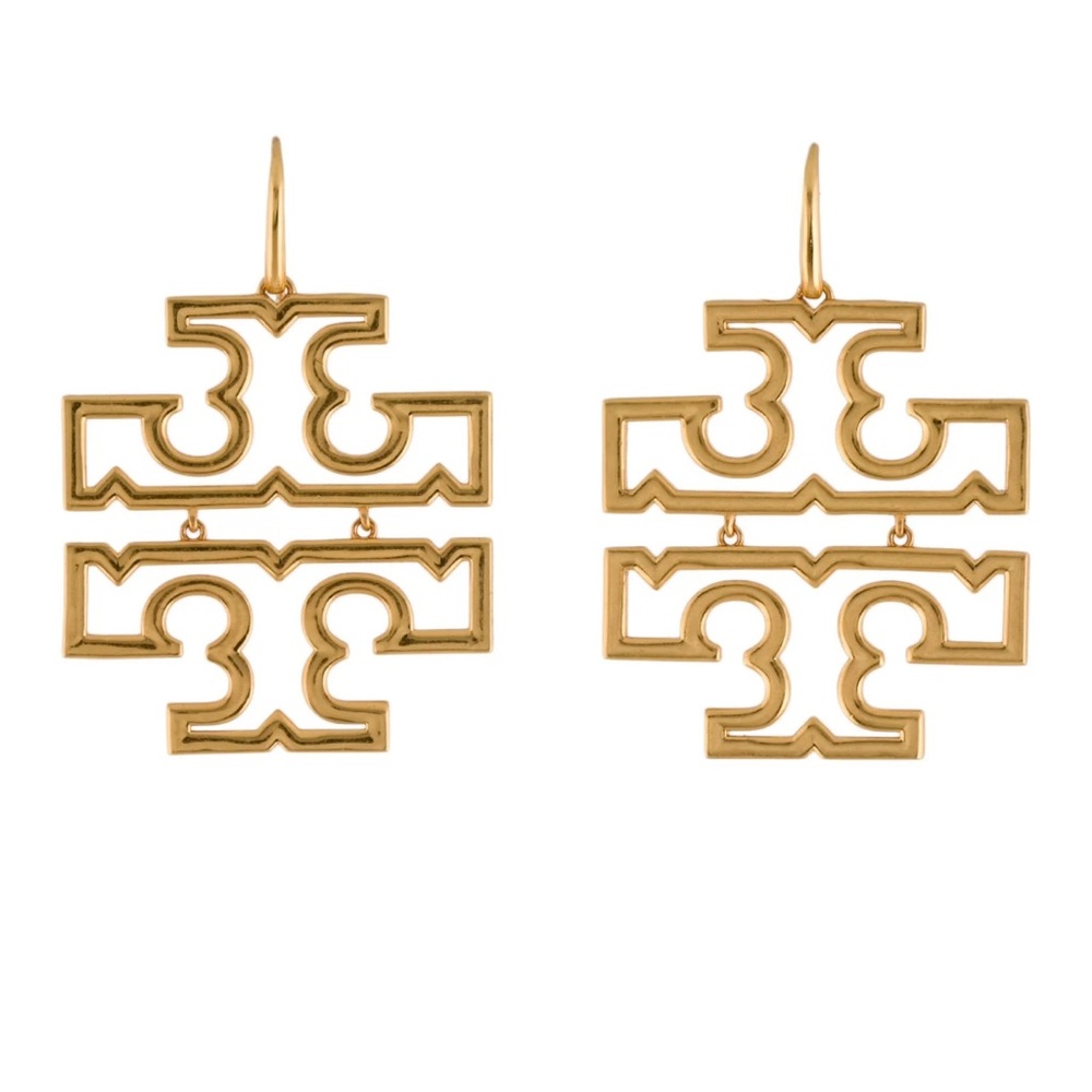 Tory Burch Gold Logo Stud Earrings